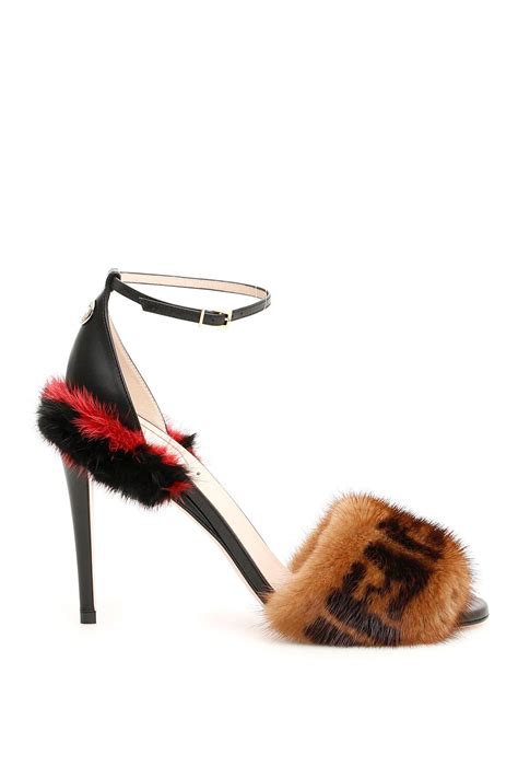 fendi high heels|fendi heels with fur.